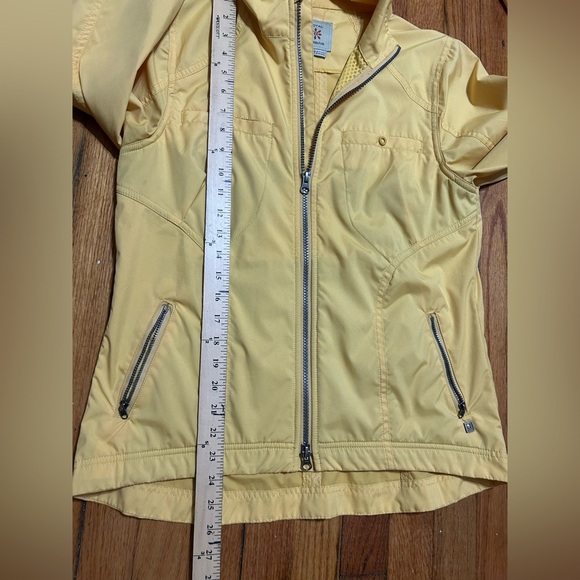 Royal Robbins Windbreaker Jacket Womens Med Yellow Zip Up Lightweight Outdoors - Picture 9 of 11